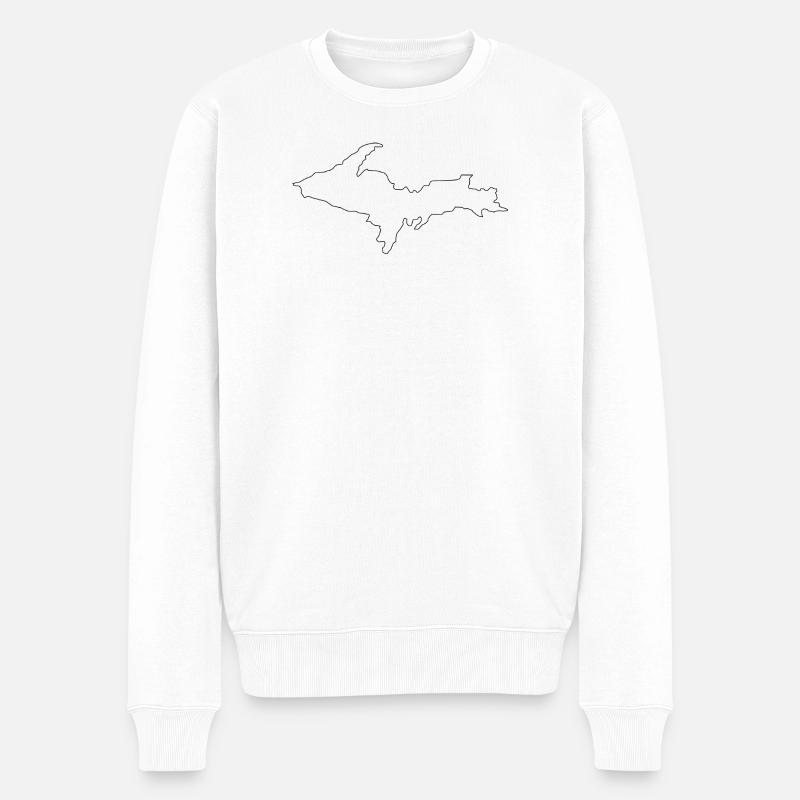 Michigan Obere Halbinsel - Männer Premium Bio Pullover - Weiß
