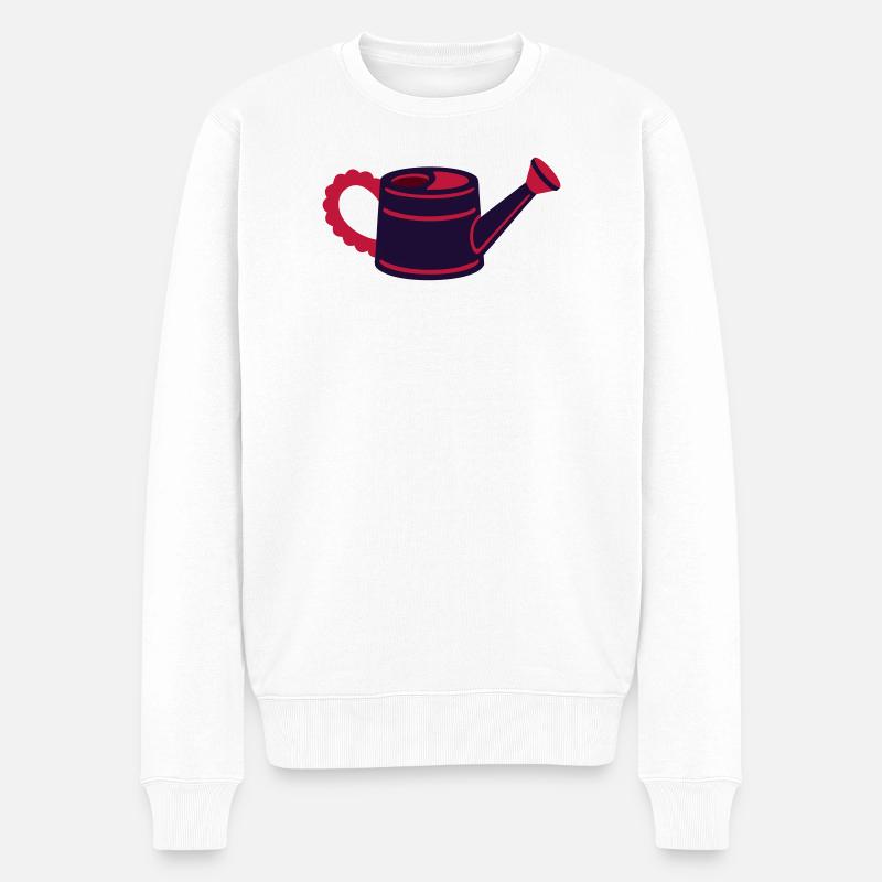 Gießkanne Wasser Botanik - Männer Premium Bio Pullover - Weiß