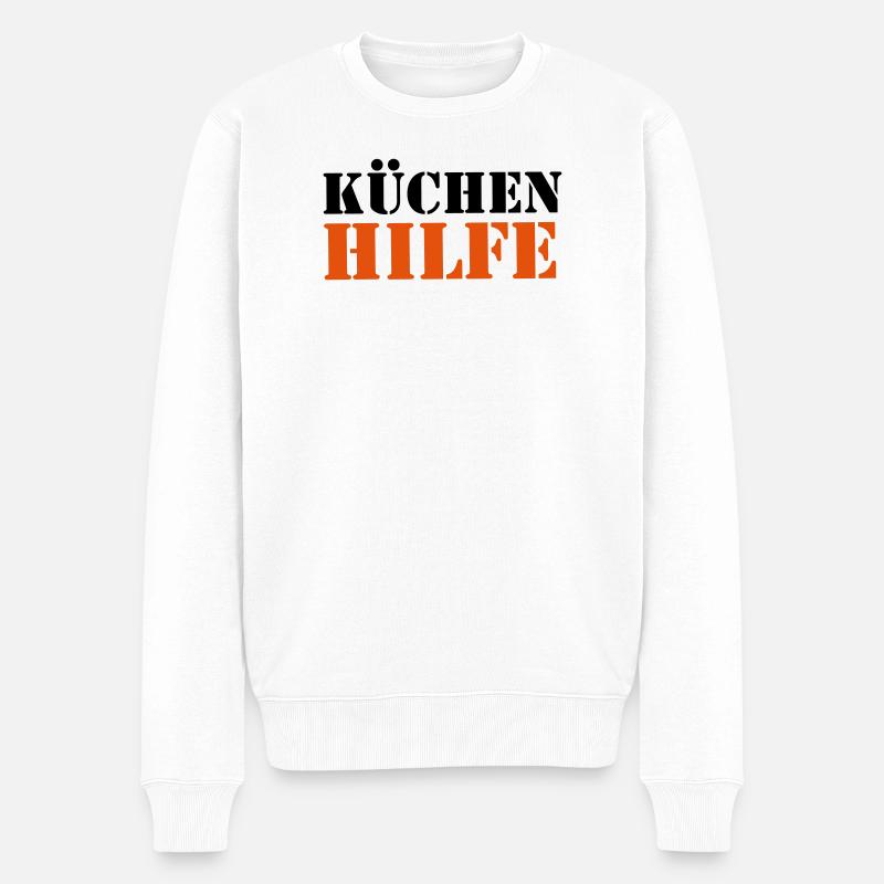 2541614 14760175 kuechenhilfe - Männer Premium Bio Pullover - Weiß