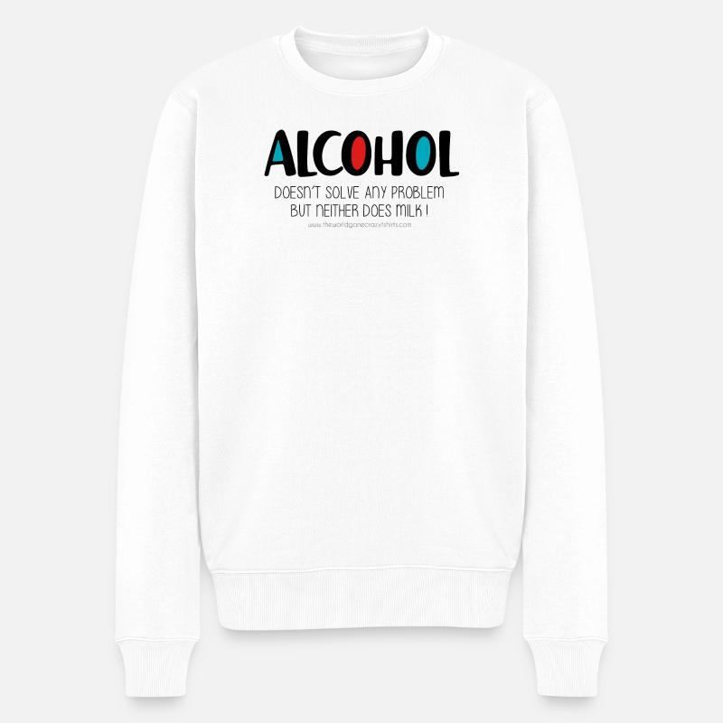 Alcool - Pull Premium bio Homme - blanc