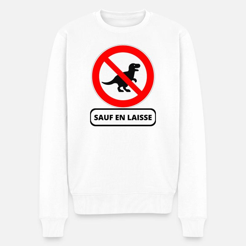 dinosaure interdit - Pull Premium bio Homme - blanc