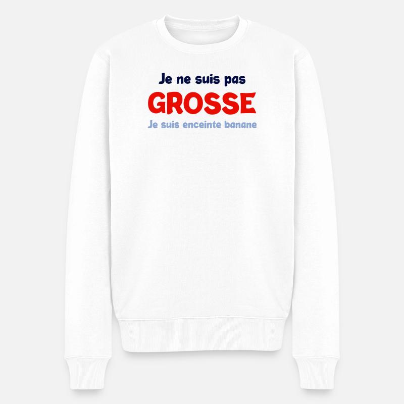 Pas grosse enceinte - Pull Premium bio Homme - blanc