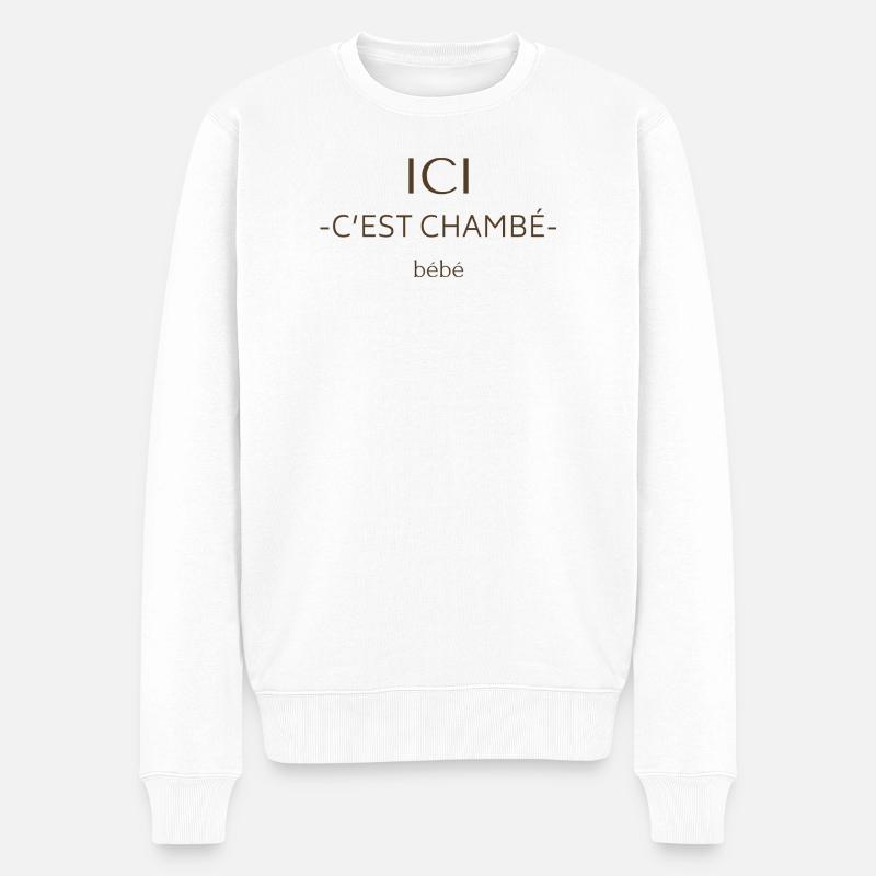 ici cest chambe - Pull Premium bio Homme - blanc