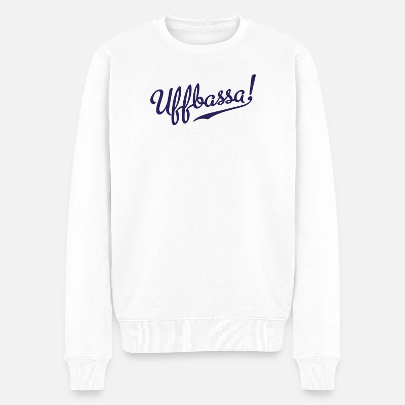 Uffbassa - Männer Premium Bio Pullover - Weiß