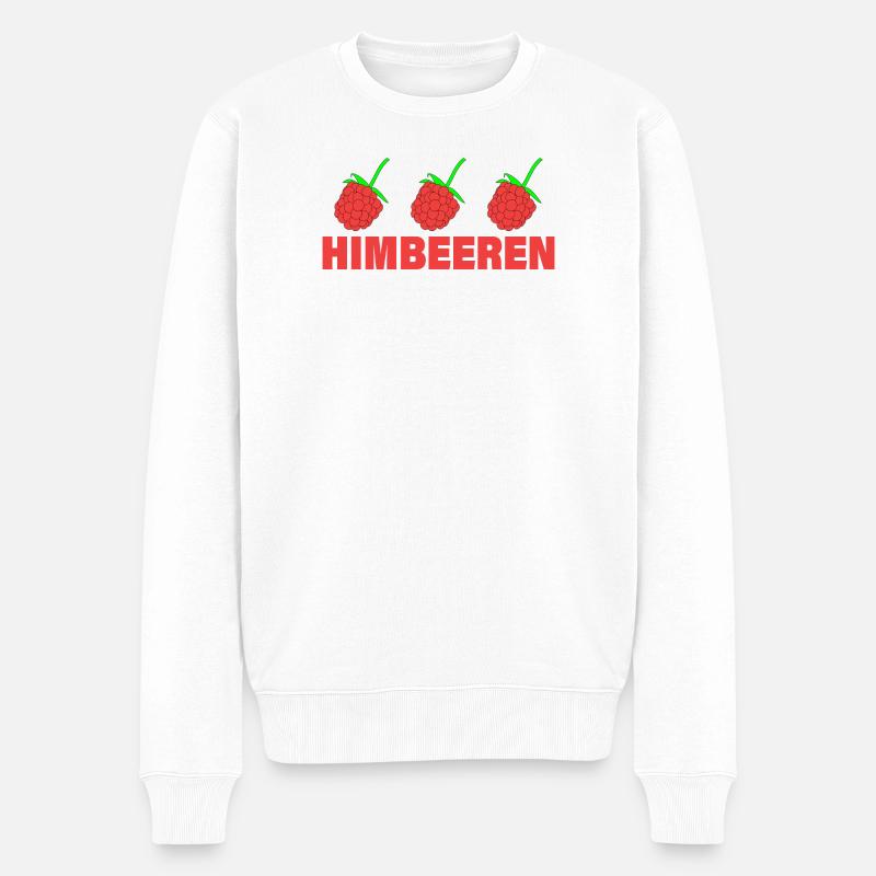 HIMBEERREN - Männer Premium Bio Pullover - Weiß