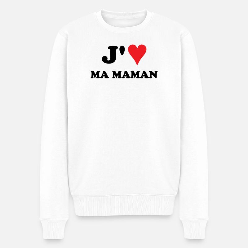J'aime ma maman - Pull Premium bio Homme - blanc
