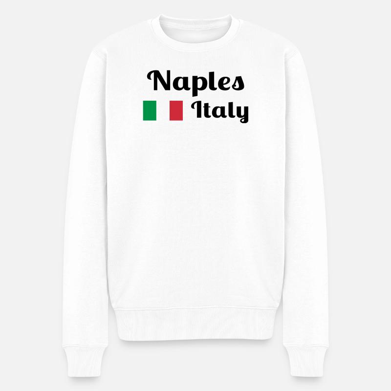 Neapel Italia - Stilvolle Drucke - Männer Premium Bio Pullover - Weiß