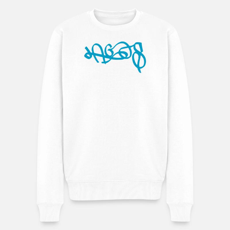 Abstrait Lagos Graffiti Design - Pull Premium bio Homme - blanc