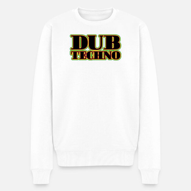 Dub Techno Neon Rétro - Pull Premium bio Homme - blanc