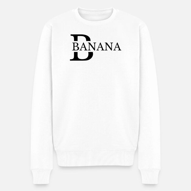 Banane Fett Typografie - Männer Premium Bio Pullover - Weiß