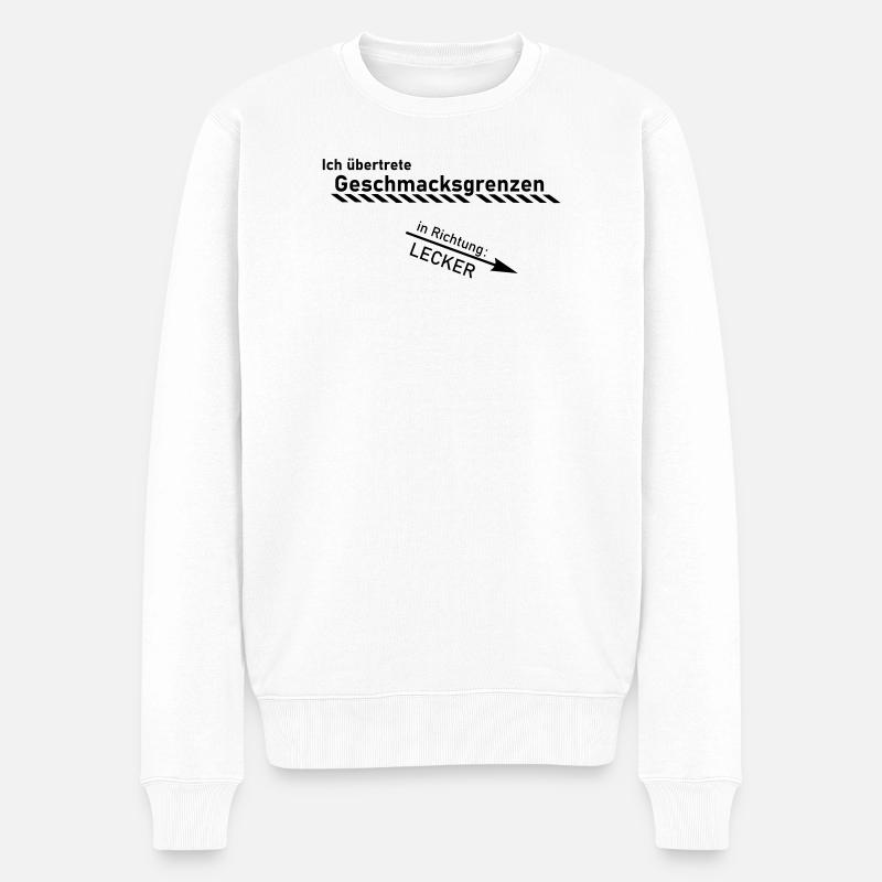 Geschmacksgrenze - Männer Premium Bio Pullover - Weiß