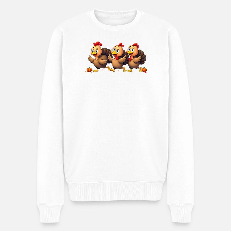 Bébé dinde de Thanksgiving - Pull Premium bio Homme - blanc