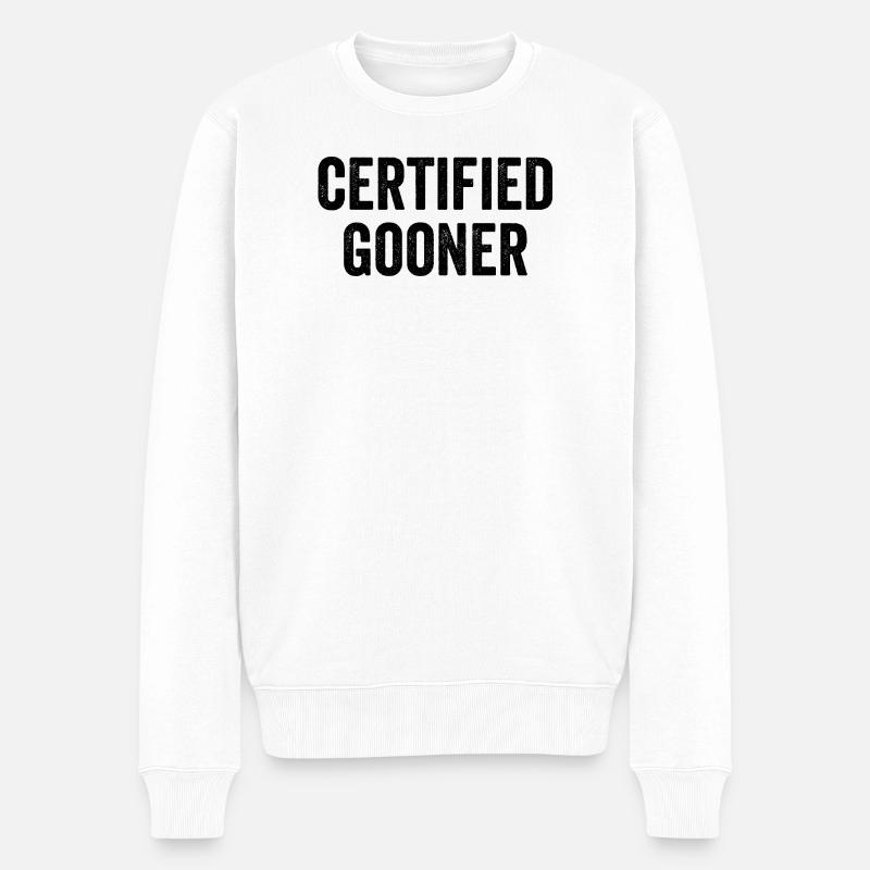 Zertifizierter Gooner Gooning - Männer Premium Bio Pullover - Weiß