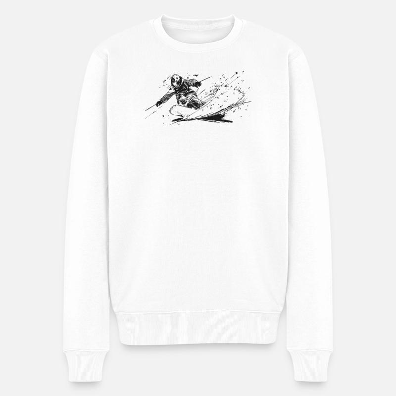 planche à neige - Pull Premium bio Homme - blanc