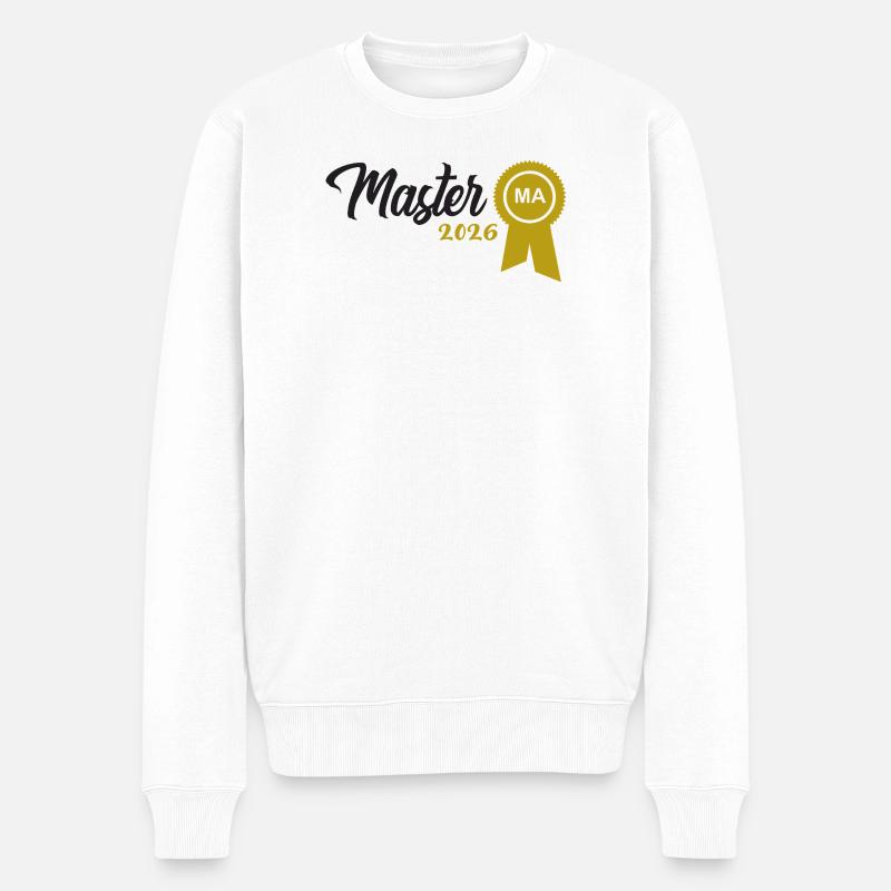 Master 2026 Diplôme - Pull Premium bio Homme - blanc