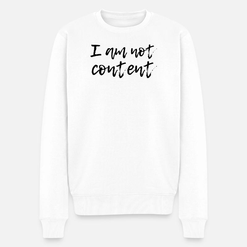 Je ne suis pas content - Script manuscrit émotionnel - Pull Premium bio Homme - blanc