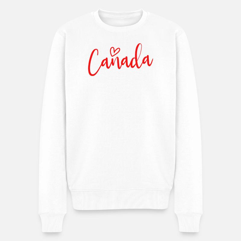 Canada Heart Women’s Love Canada - Pull Premium bio Homme - blanc