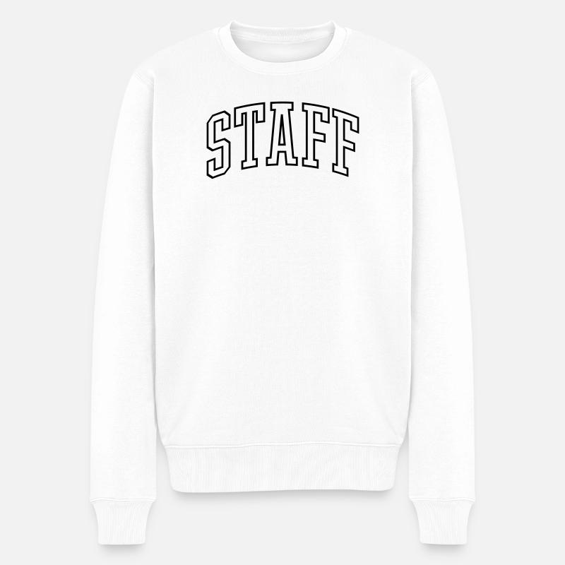 Staff - Männer Premium Bio Pullover - Weiß