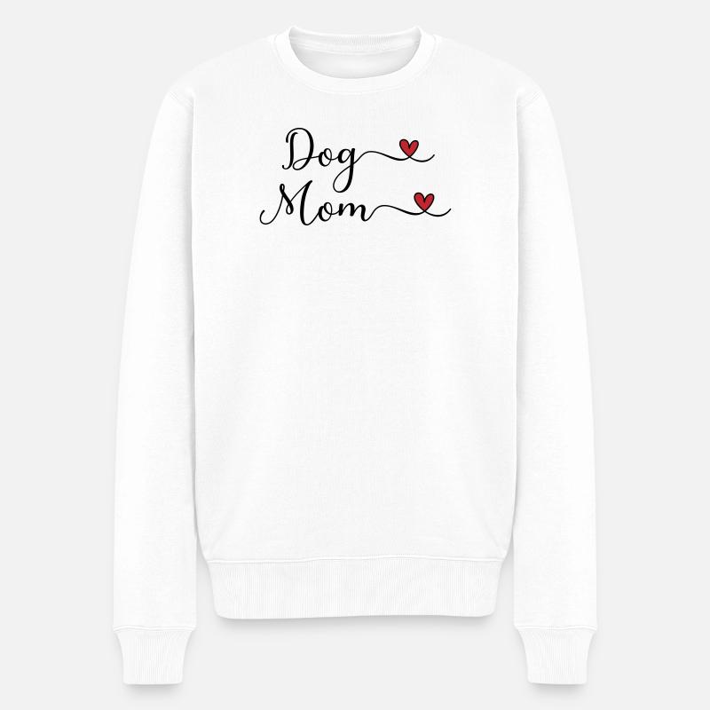 Hunde Mama - Männer Premium Bio Pullover - Weiß