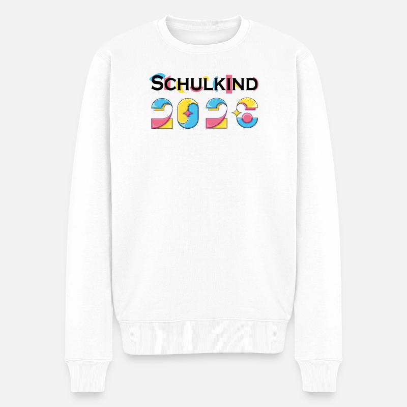 Schulkind 2026  - Männer Premium Bio Pullover - Weiß