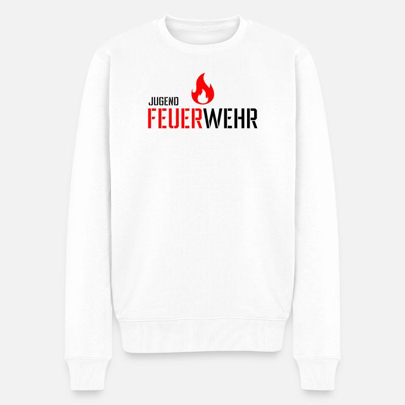 Jugend Feuerwehr - Männer Premium Bio Pullover - Weiß