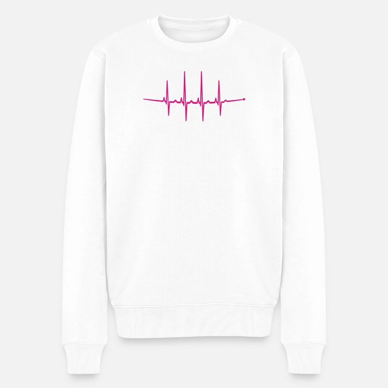 beats for the masses - Männer Premium Bio Pullover - Weiß