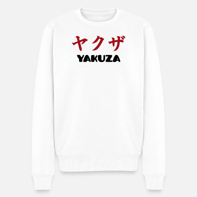 Yakuza - Männer Premium Bio Pullover - Weiß