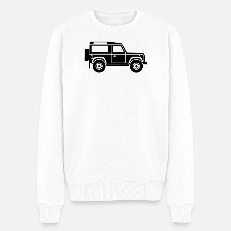 Defender D90 NEU - Männer Premium Bio Pullover - Weiß