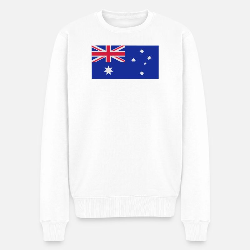 Le drapeau australien - Pull Premium bio Homme - blanc