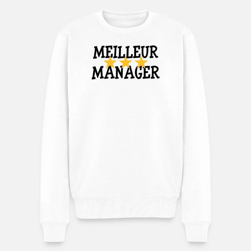 Meilleur Manager - Pull Premium bio Homme - blanc