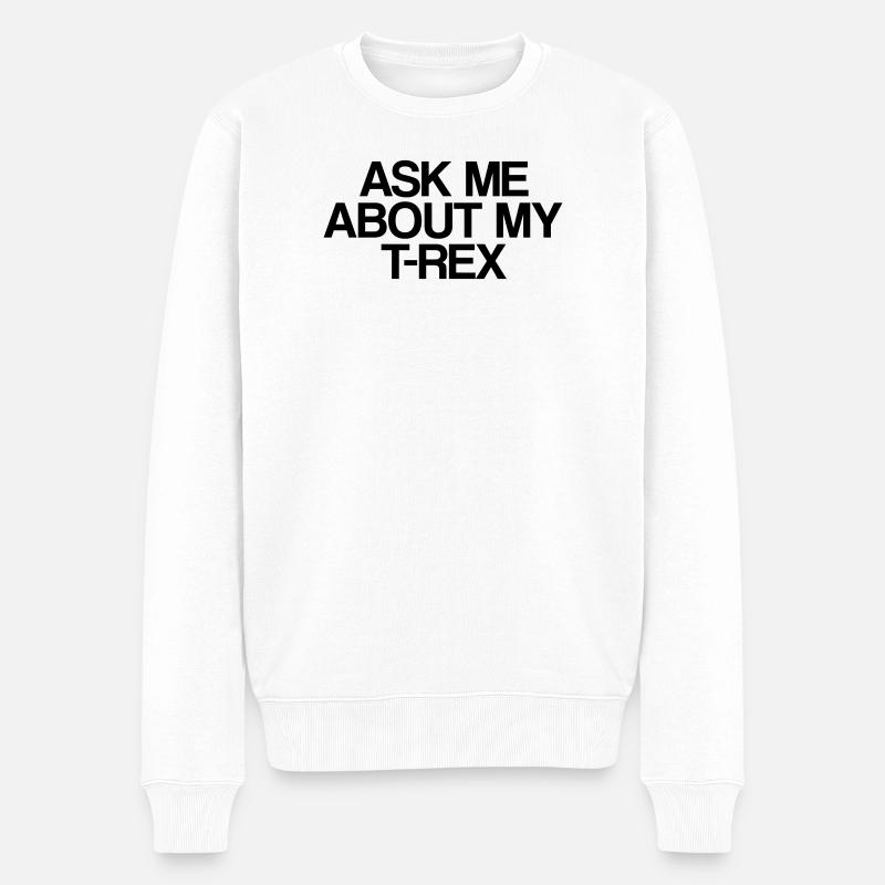 Dinosaurier - Männer Premium Bio Pullover - Weiß