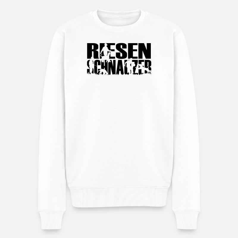 IPO Riesenschnauzer Schutzhund - Männer Premium Bio Pullover - Weiß