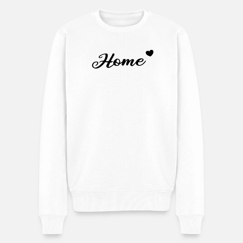Home Herzchen Lettrage - Pull Premium bio Homme - blanc