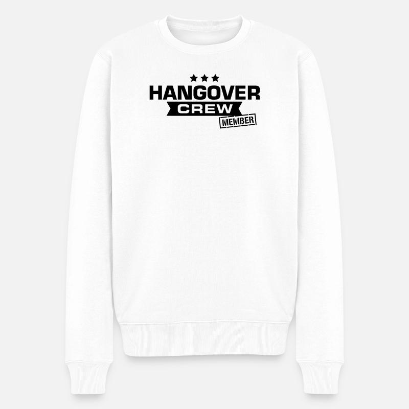 hangover crew junggesellenabschied - Männer Premium Bio Pullover - Weiß
