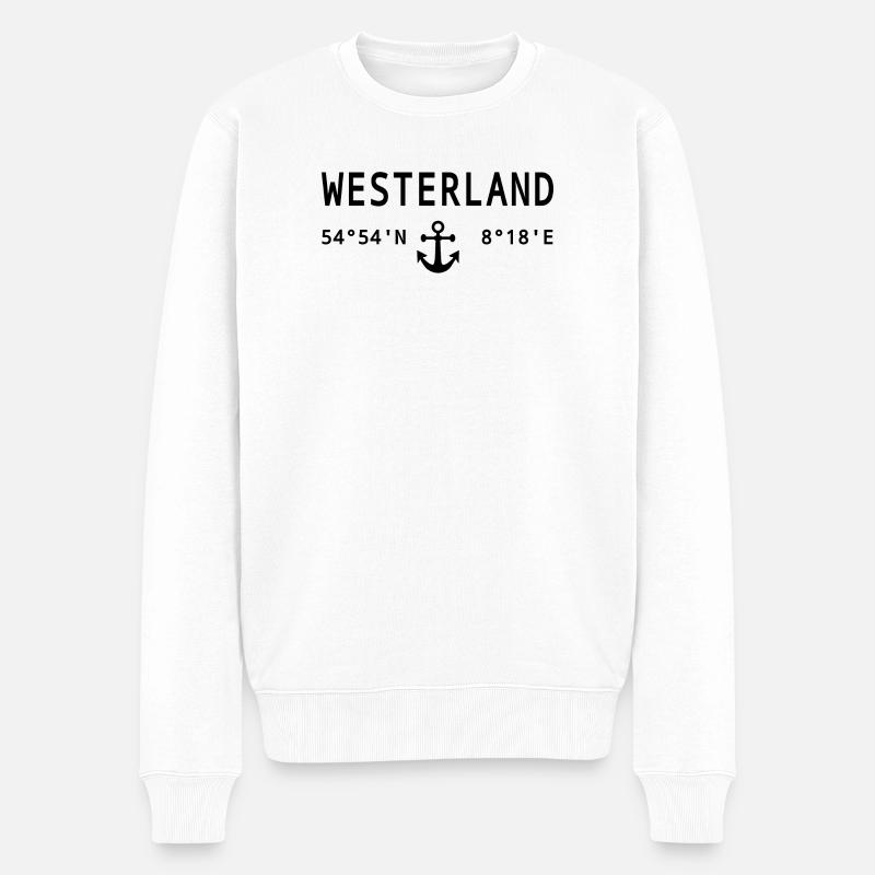 Westerland - Männer Premium Bio Pullover - Weiß