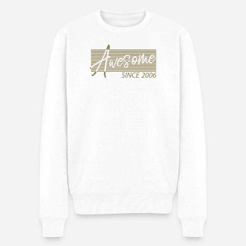 Awesome Since 2006 - Männer Premium Bio Pullover - Weiß