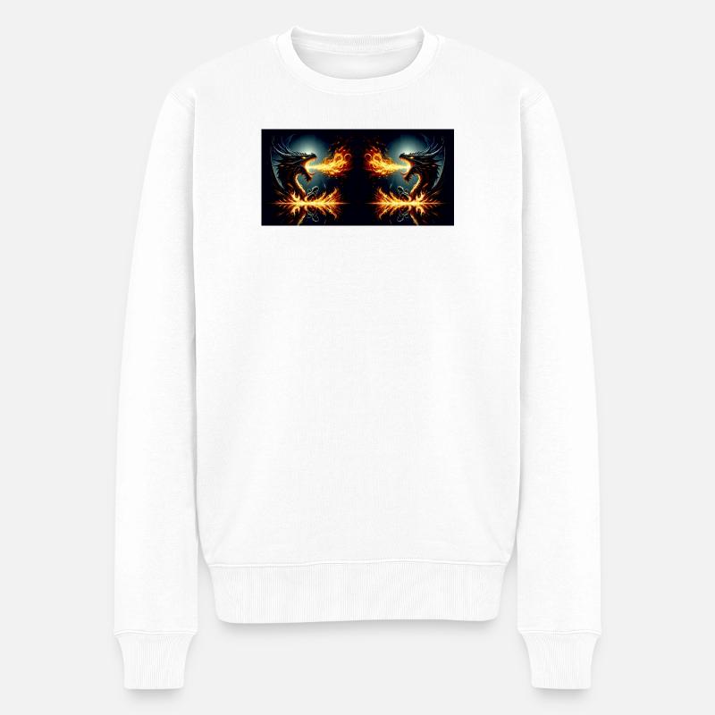 Flamenkampf - Männer Premium Bio Pullover - Weiß