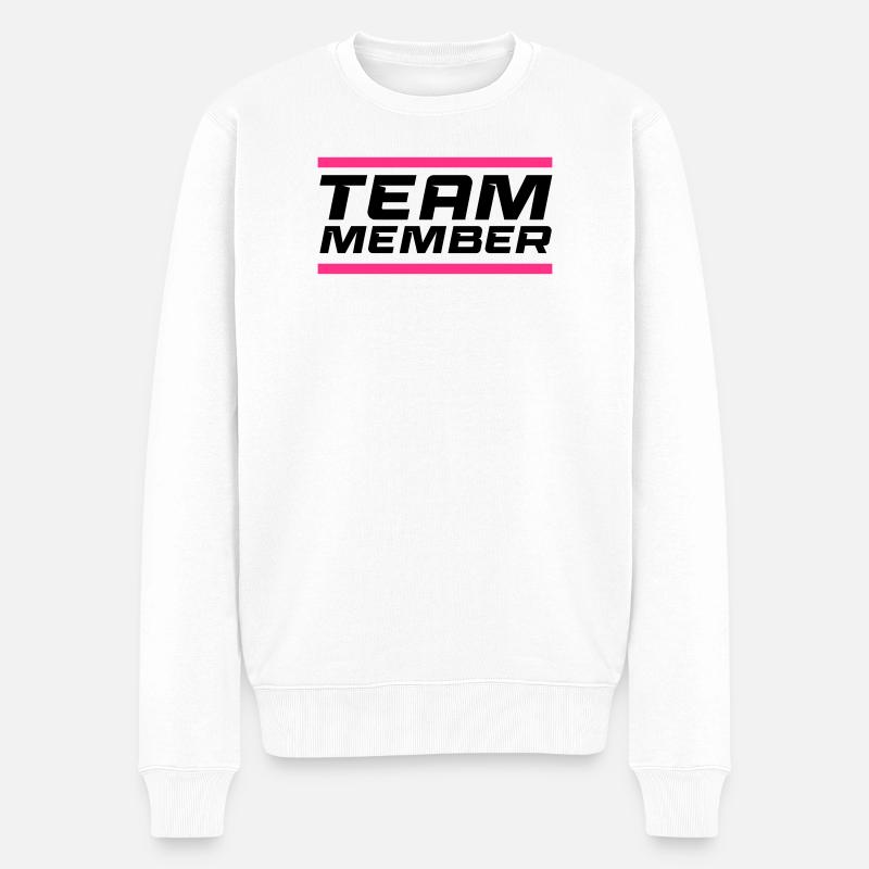 Team Member - Männer Premium Bio Pullover - Weiß