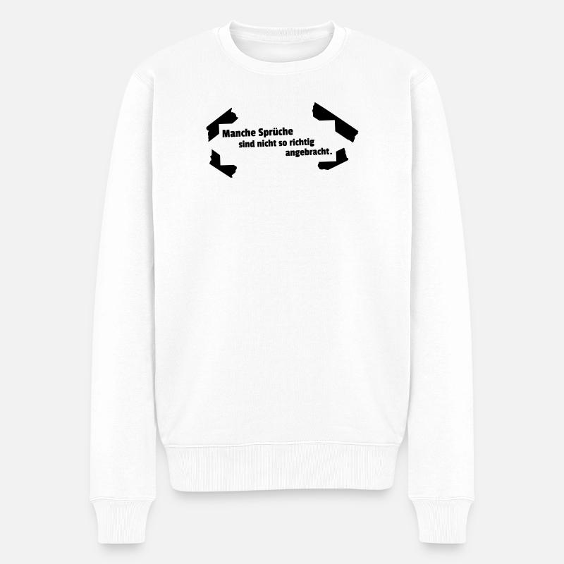 Dictons inappropriés - Pull Premium bio Homme - blanc