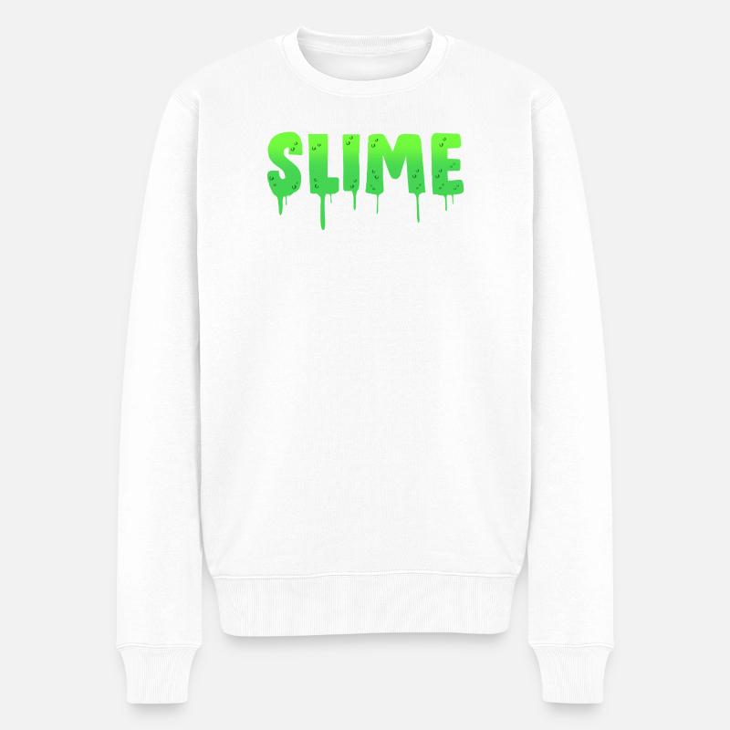 Schleimig Schleim Slime - Männer Premium Bio Pullover - Weiß