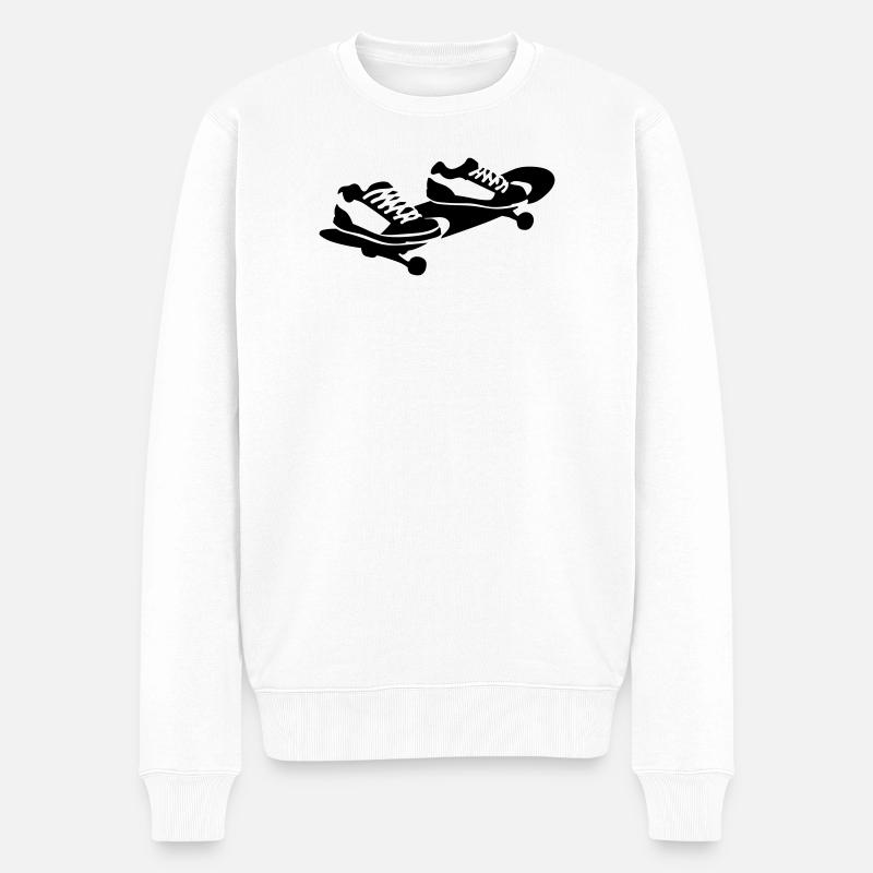 Skateboard - Pull Premium bio Homme - blanc