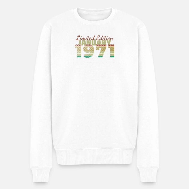 55e anniversaire édition limitée (SCR) 01/1971 - Pull Premium bio Homme - blanc
