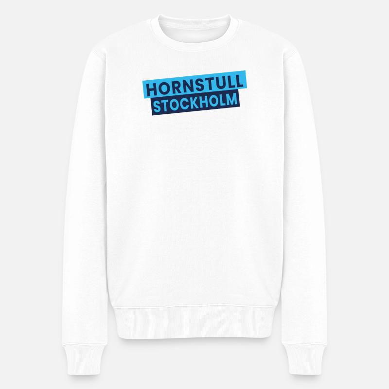 Hornstull Stockholm Neonblöcke - Männer Premium Bio Pullover - Weiß
