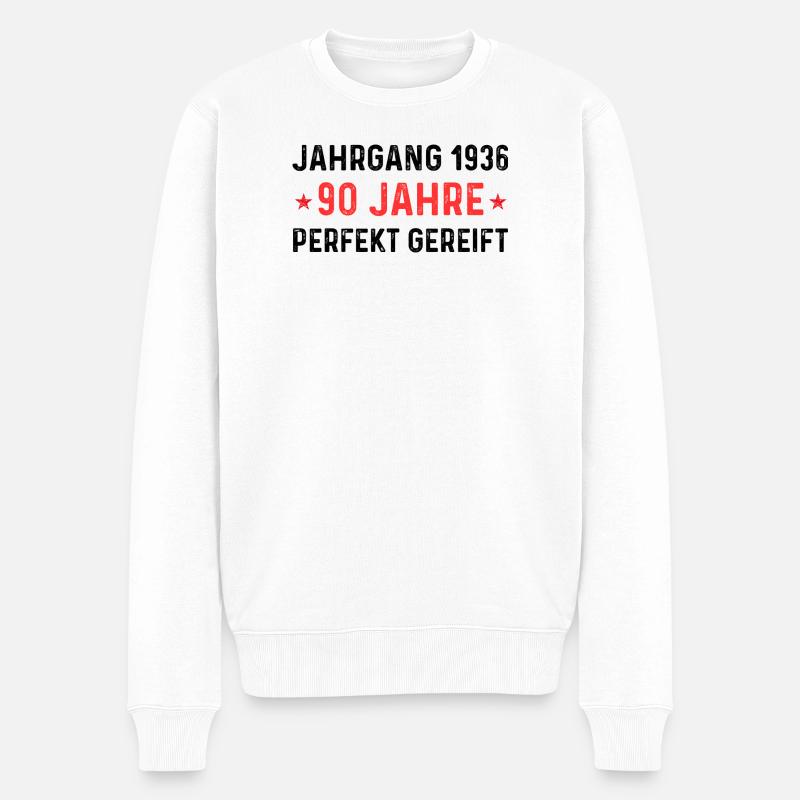 Millésime 1936 – 90 ans parfaitement maturé - Pull Premium bio Homme - blanc