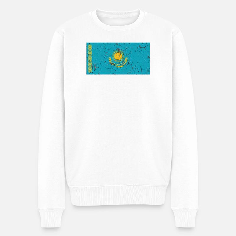 Drapeau du Kazakhstan - Pull Premium bio Homme - blanc