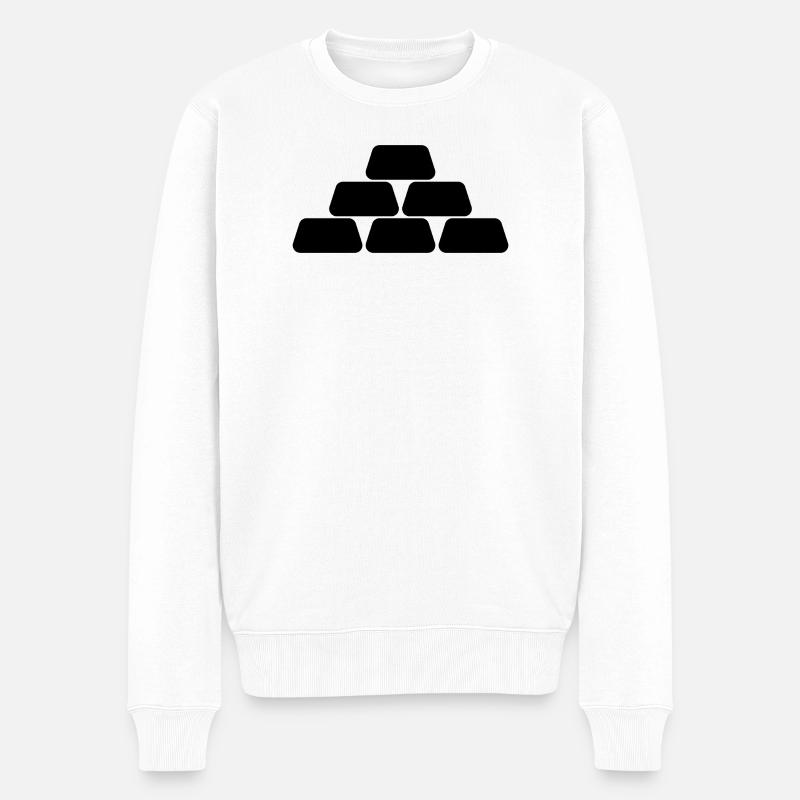 Lingots d’or - Pull Premium bio Homme - blanc