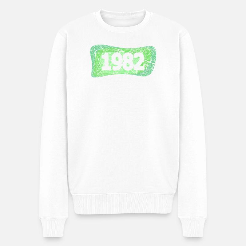 1982 - Männer Premium Bio Pullover - Weiß