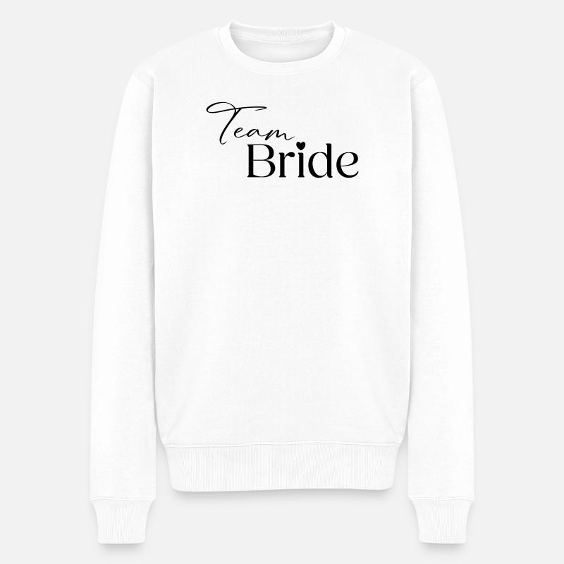 Team Bride - Männer Premium Bio Pullover - Weiß