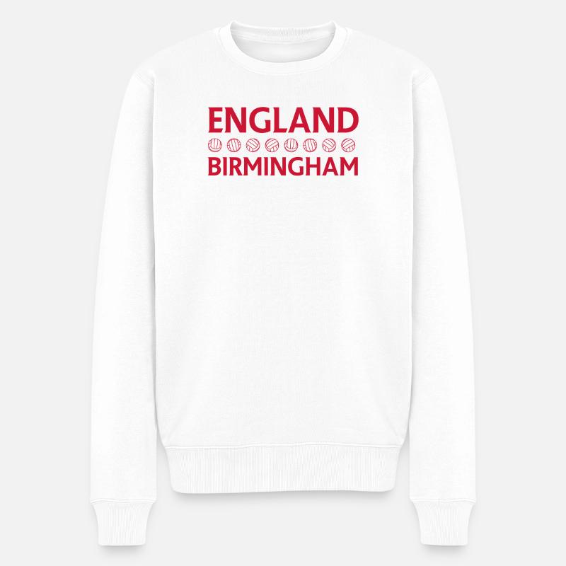 Emblème de cricket Angleterre Birmingham - Pull Premium bio Homme - blanc