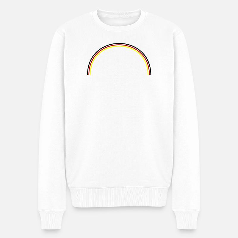 Deutschland Flagge Bogen - Männer Premium Bio Pullover - Weiß